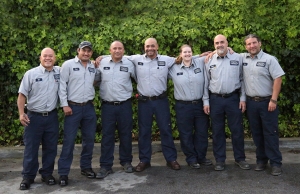 The whole Caccia Plumbing crew standing by to help customers with plumbing emergencies.