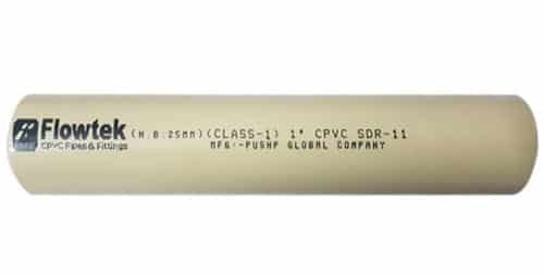 Example of CPVC pipe on white background.