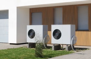 Dual air source heat pumps deliver higher-efficiency heating and cooling to a customer's home.
