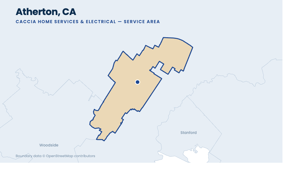 Atherton service-area map