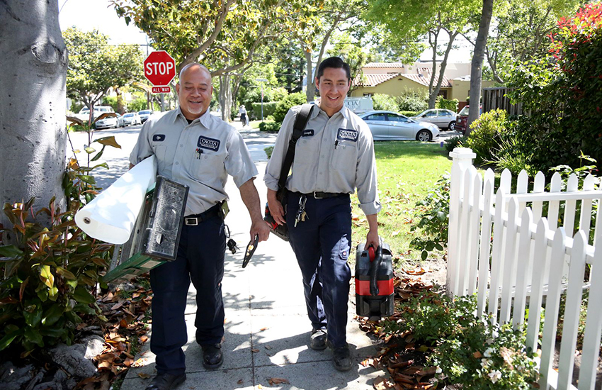 Caccia Home Services arrives at a customer's home 