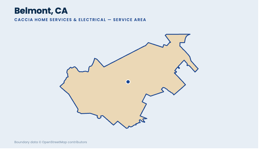 Belmont service-area map