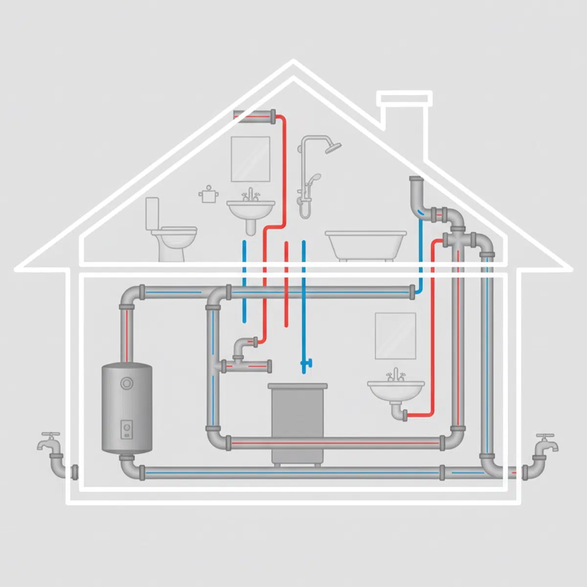 The pipes in a home that are replaced during repiping