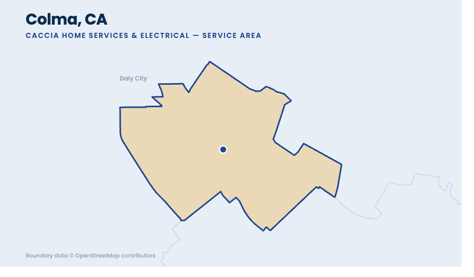 Colma service-area map