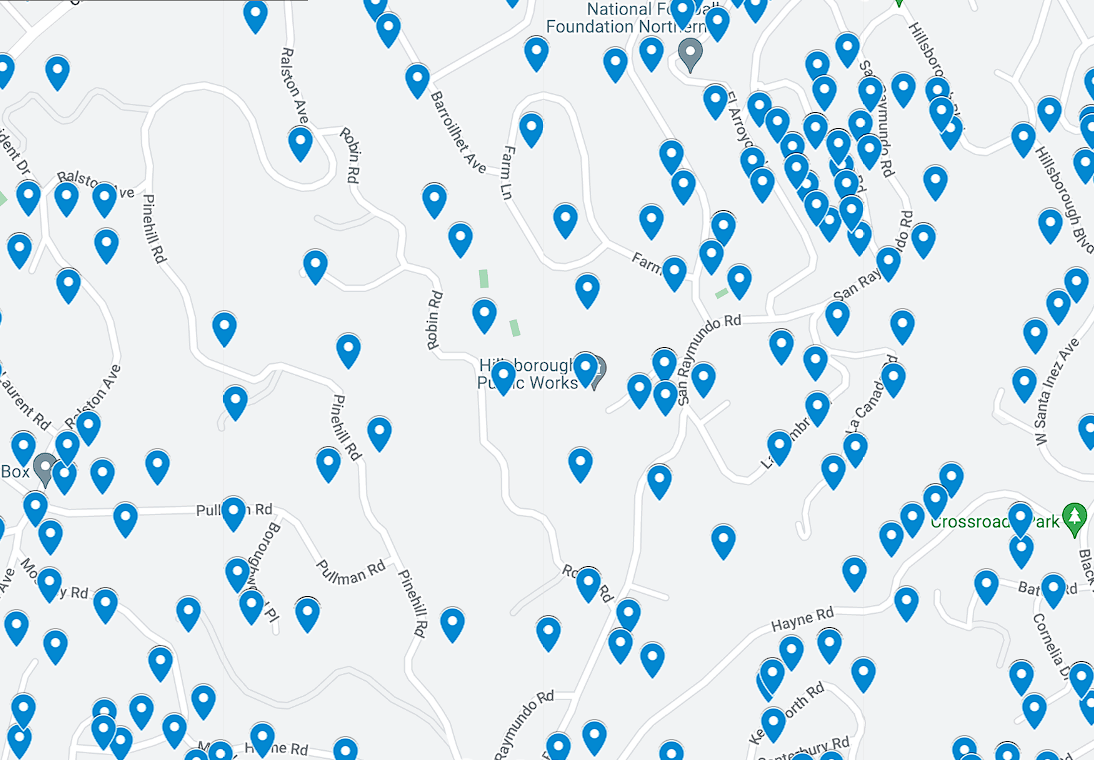 map hillsborough ca caccia plumbing