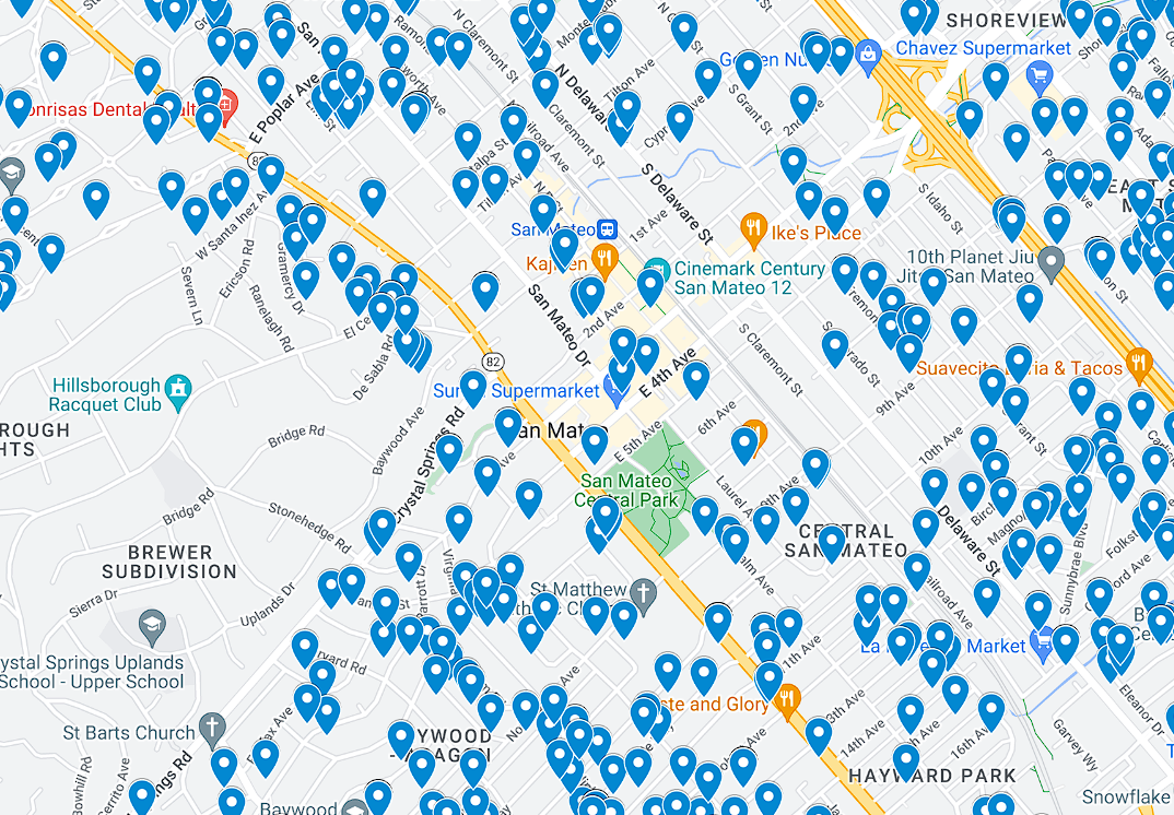 map san mateo ca caccia plumbing