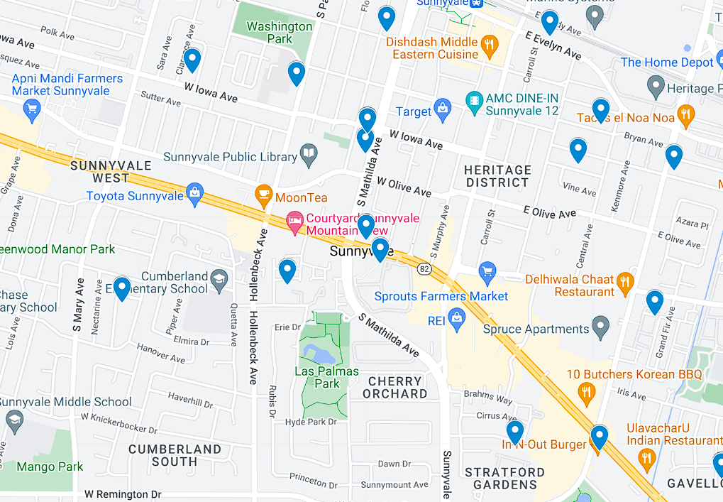 map sunnyvale ca caccia plumbing