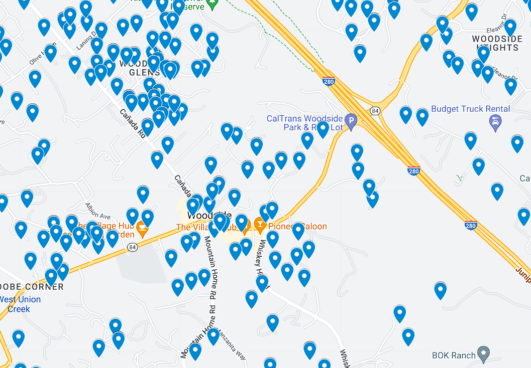 map woodside ca caccia plumbing