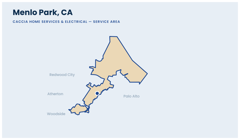 Menlo Park service-area map