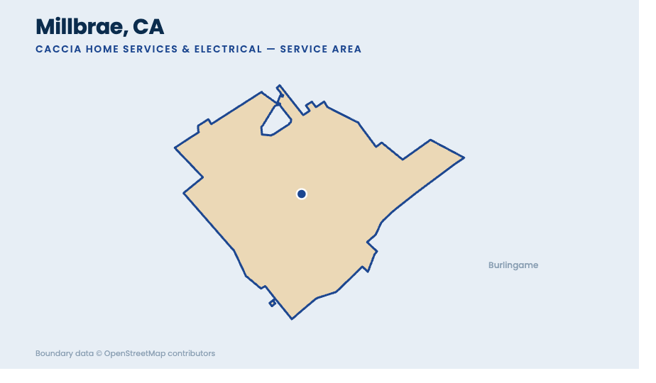 Millbrae service-area map