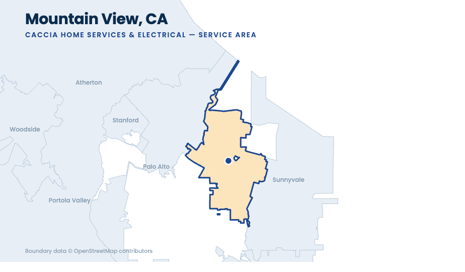 Mountain View service-area map