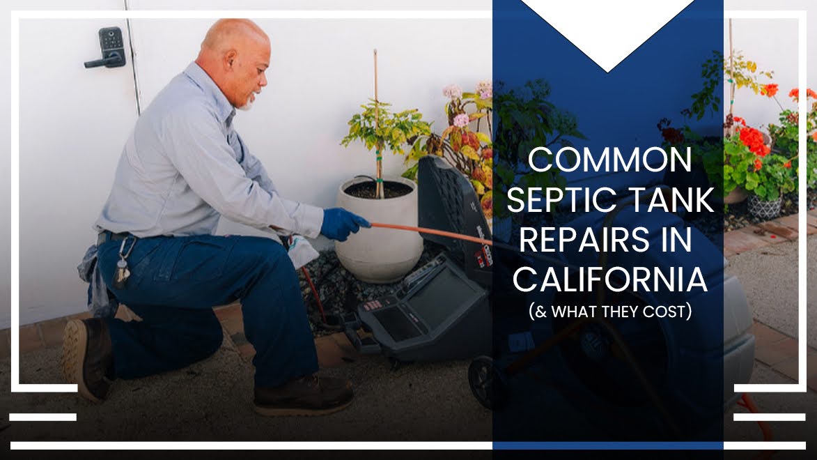 Ofa from Caccia Home Services uses a camera to inspect a customer's septic line