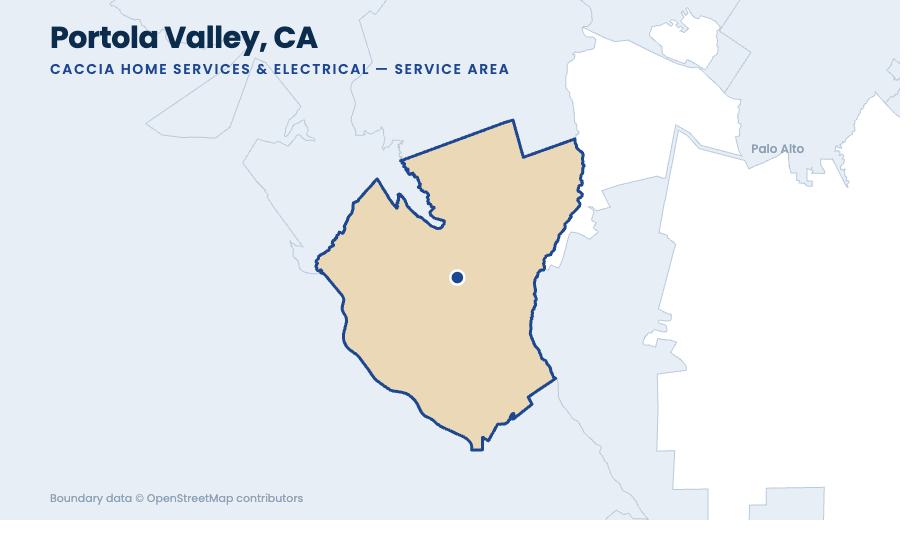 Portola Valley service-area map