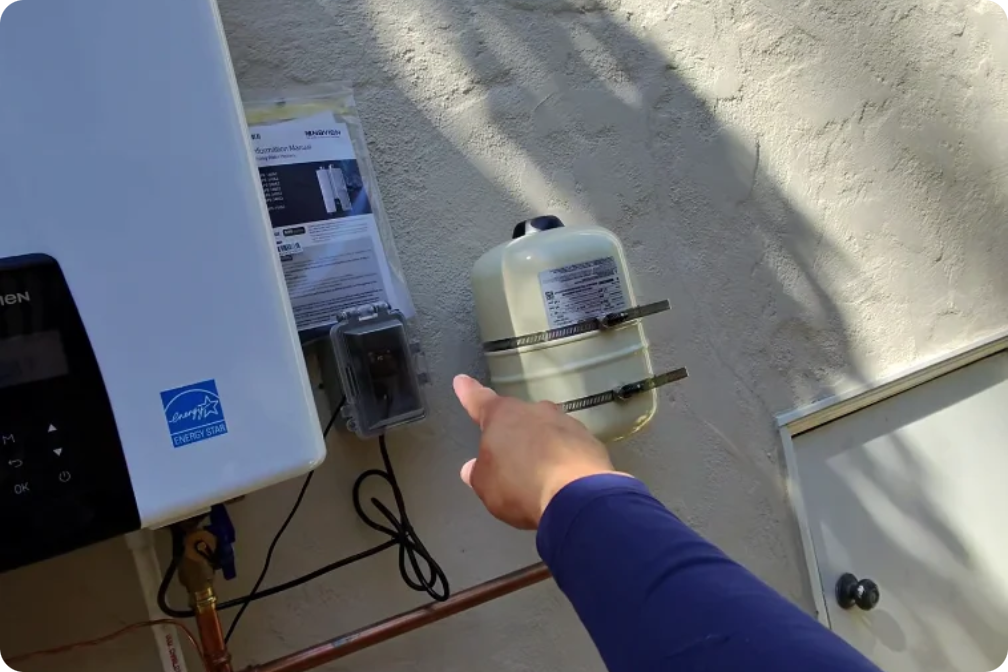 New GFCI outlet in a weatherproof enclosure, installed to code for the system’s power supply