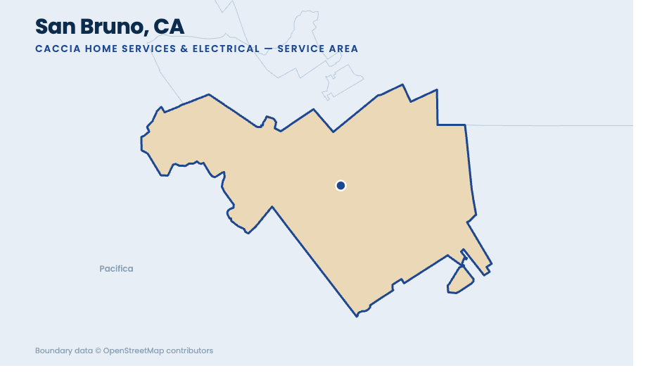 San Bruno service-area map