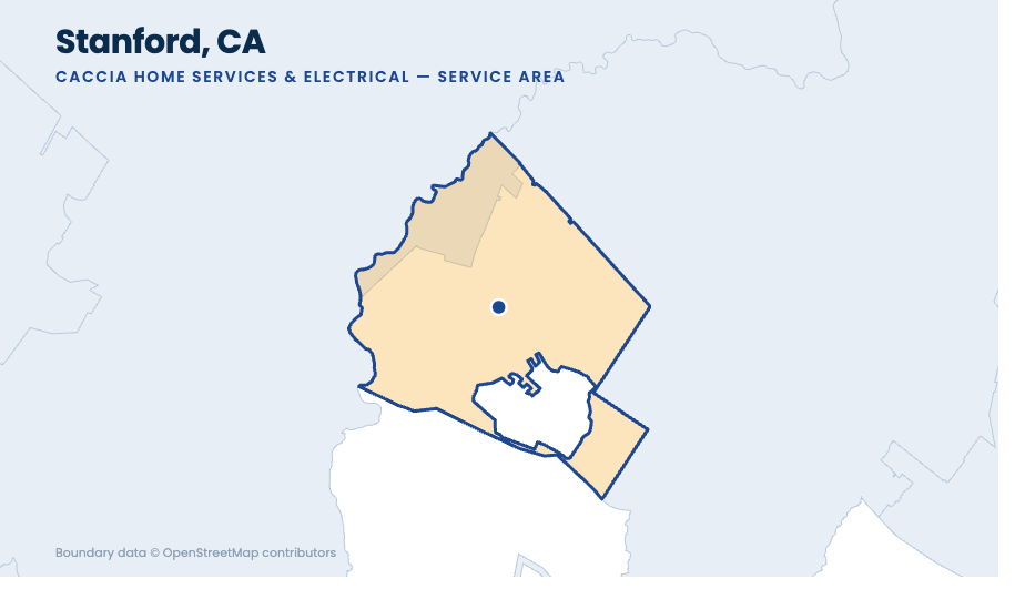Stanford service-area map