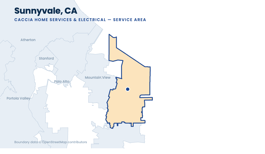 Sunnyvale service-area map